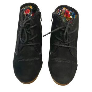 Girls Madpole Black Faux Sued zip up Ankle Booties